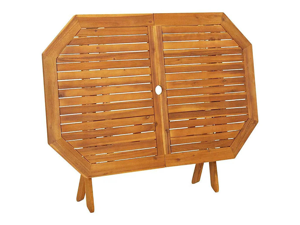 Juego de comedor de jardín 5 piezas madera maciza de acacia