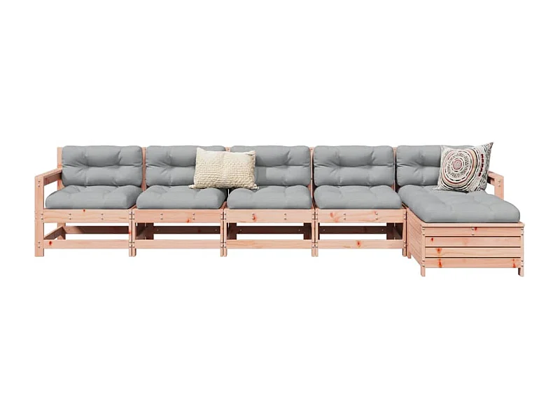 6-tlg. Garten-Sofagarnitur Massivholz Douglasie