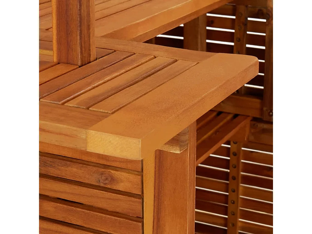 Set da Bar per Giardino 5 pz in Legno Massello di Acacia