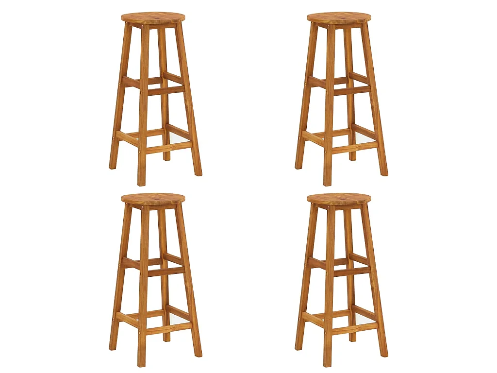 Set da Bar per Giardino 5 pz in Legno Massello di Acacia