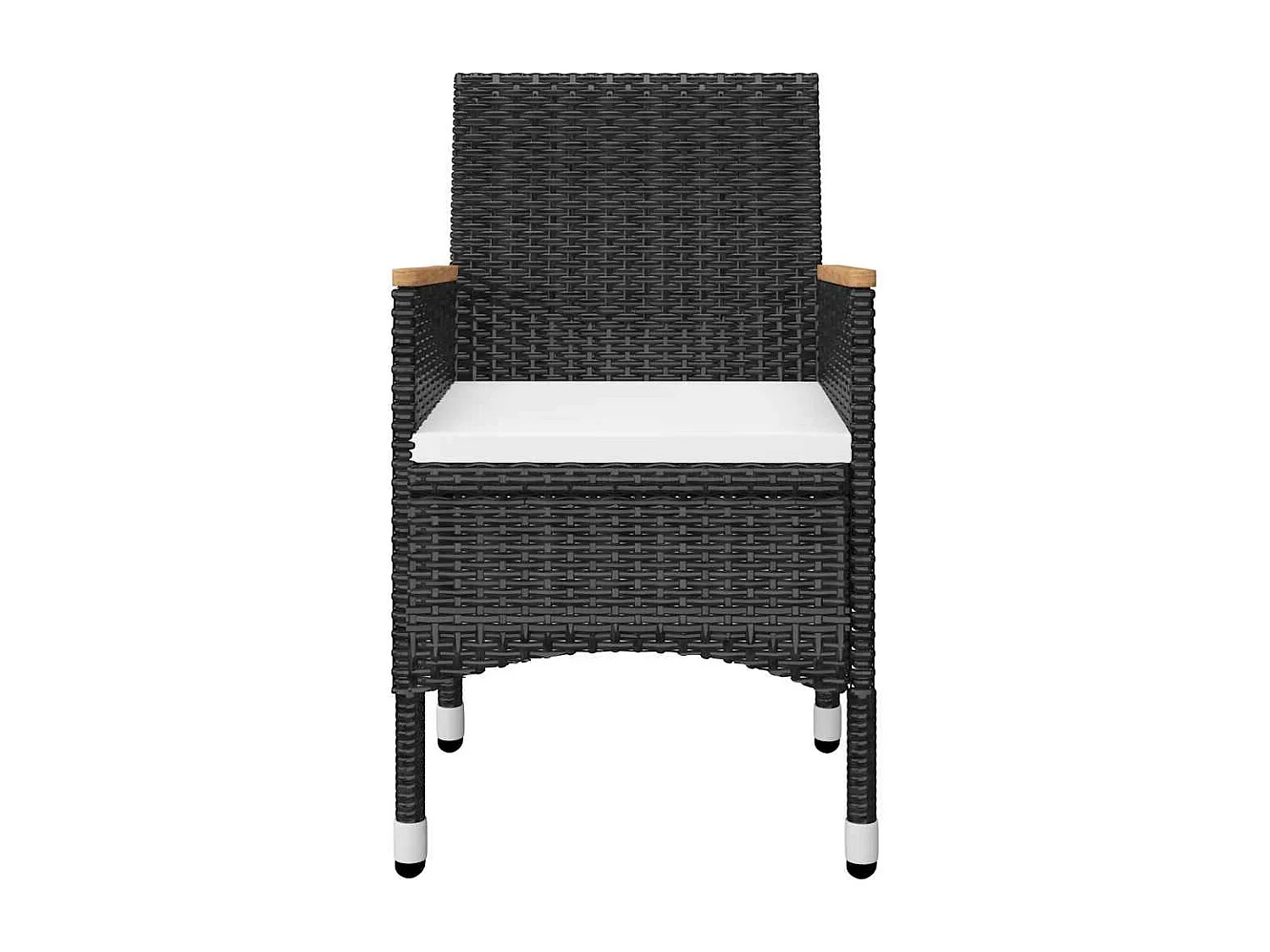 Ensemble à manger de jardin 11 pcs Noir