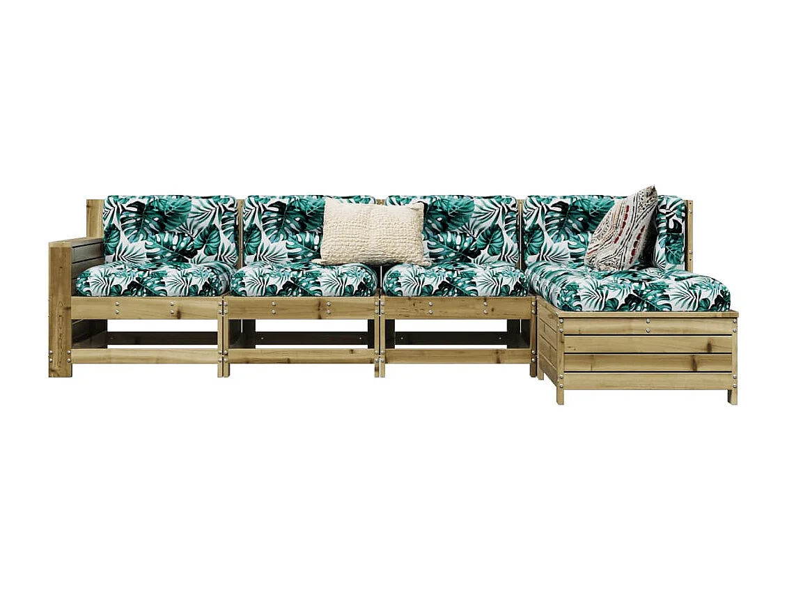 5-delige Loungeset geïmpregneerd grenenhout