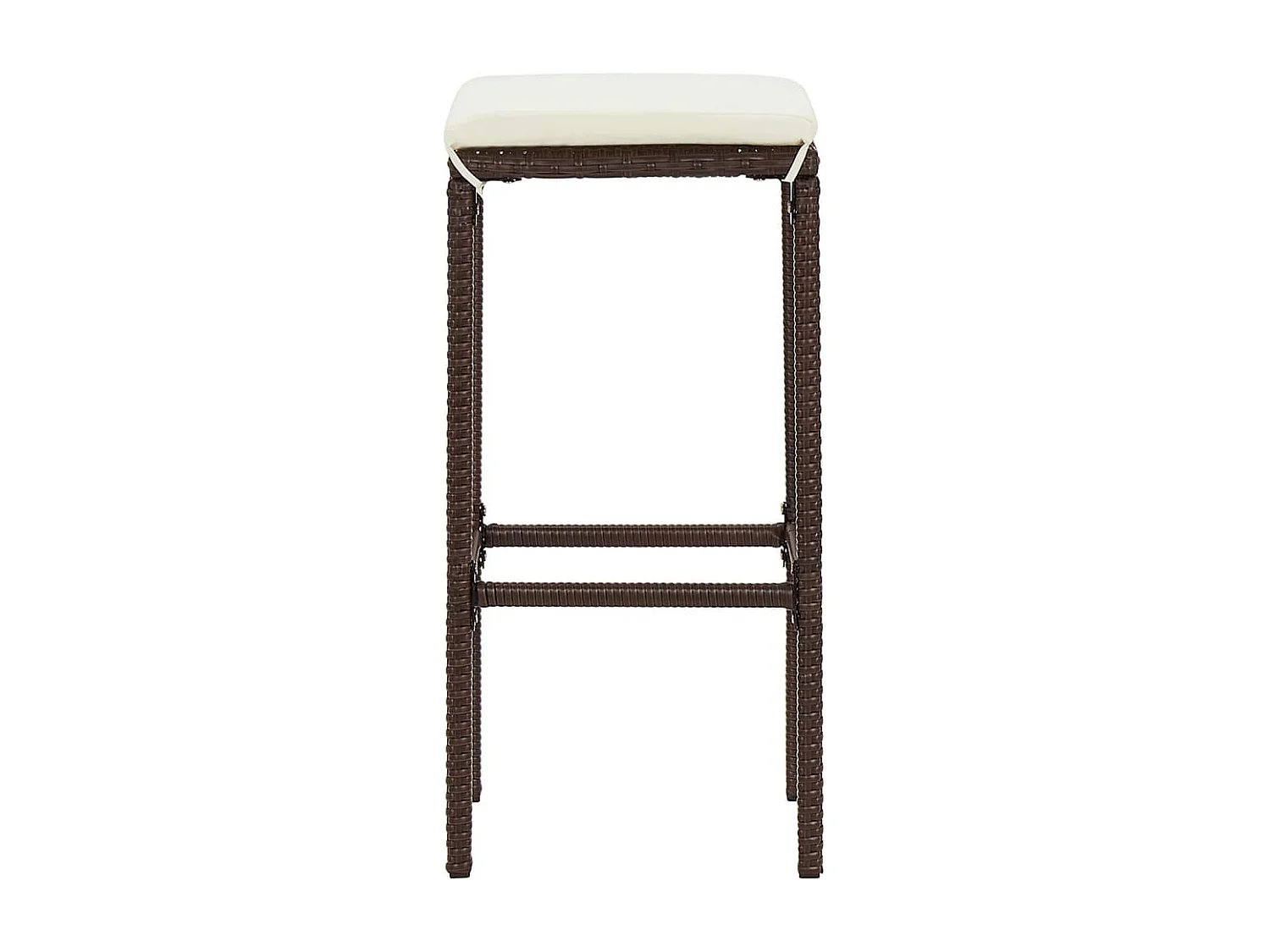 5-tlg. Gartenbar-Set Braun Massivholz Akazie und Poly Rattan