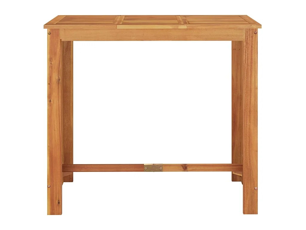 Set Bar Giardino 5pz Marrone Legno Massello Acacia e Polyrattan