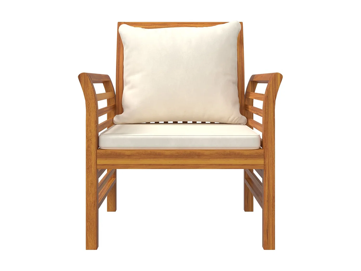 Salon de jardin avec coussins 5 pcs Bois d'acacia solide