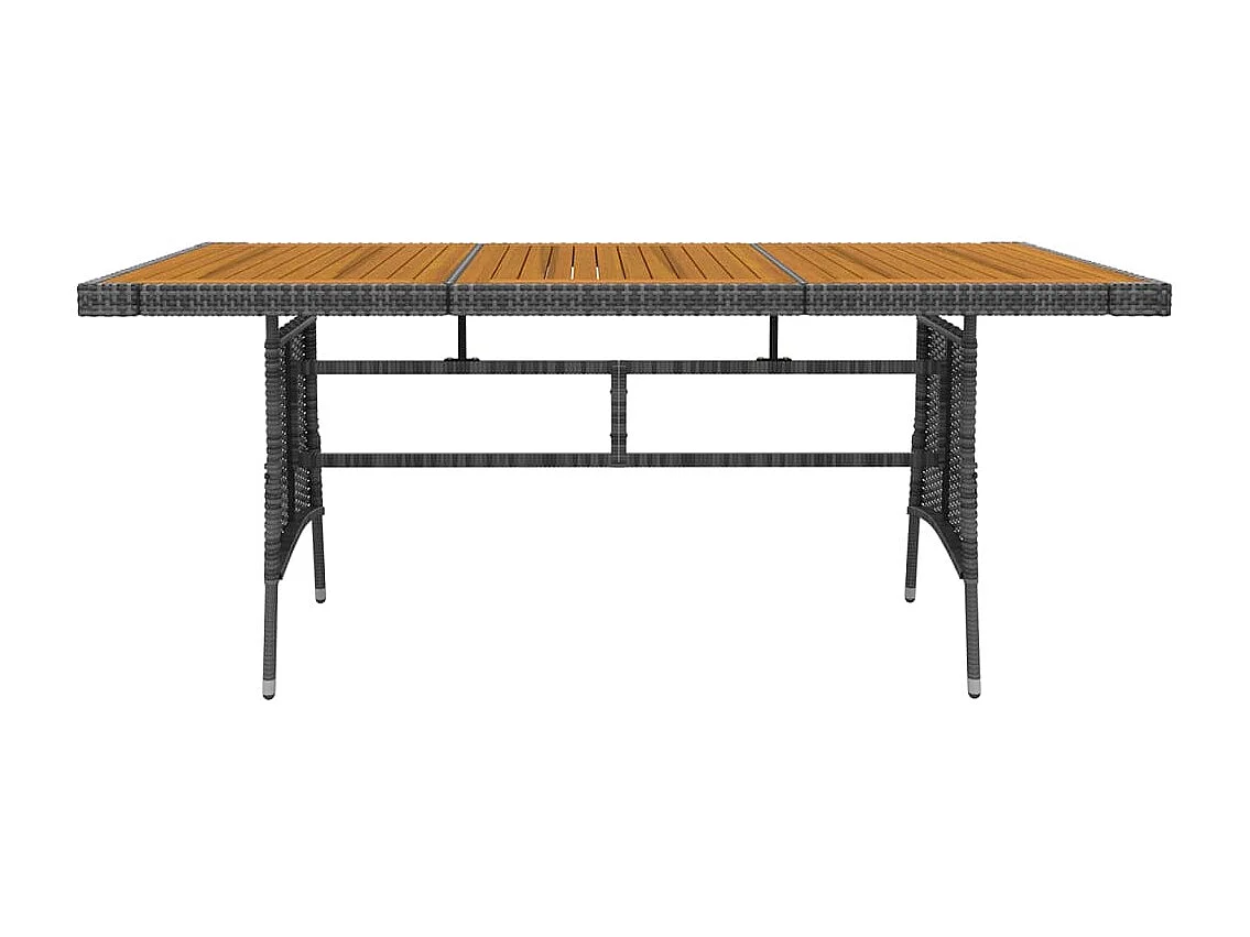 Juego de comedor de jardín 9 piezas ratán sintético gris