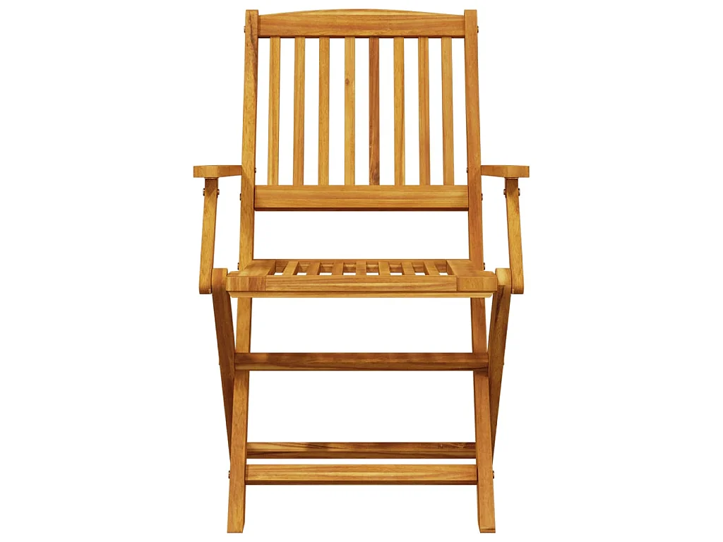 Set Bistrò Pieghevole 3pz in Legno Massello di Acacia