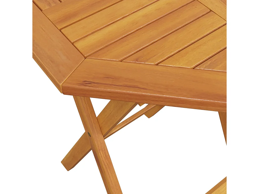 Set Bistrò Pieghevole 3pz in Legno Massello di Acacia