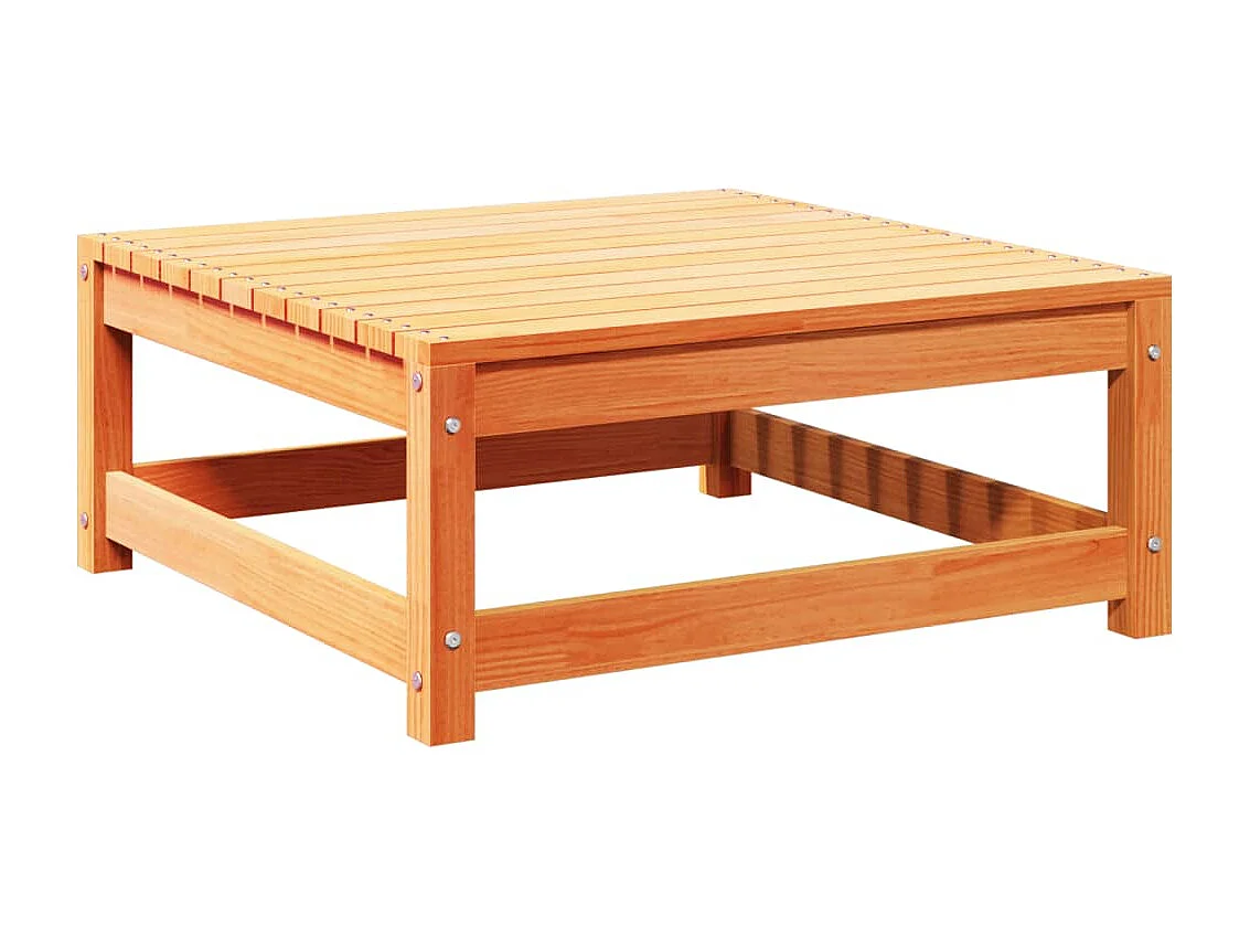 Set Divani da Giardino 6 pz Marrone Cera Legno Massello Pino