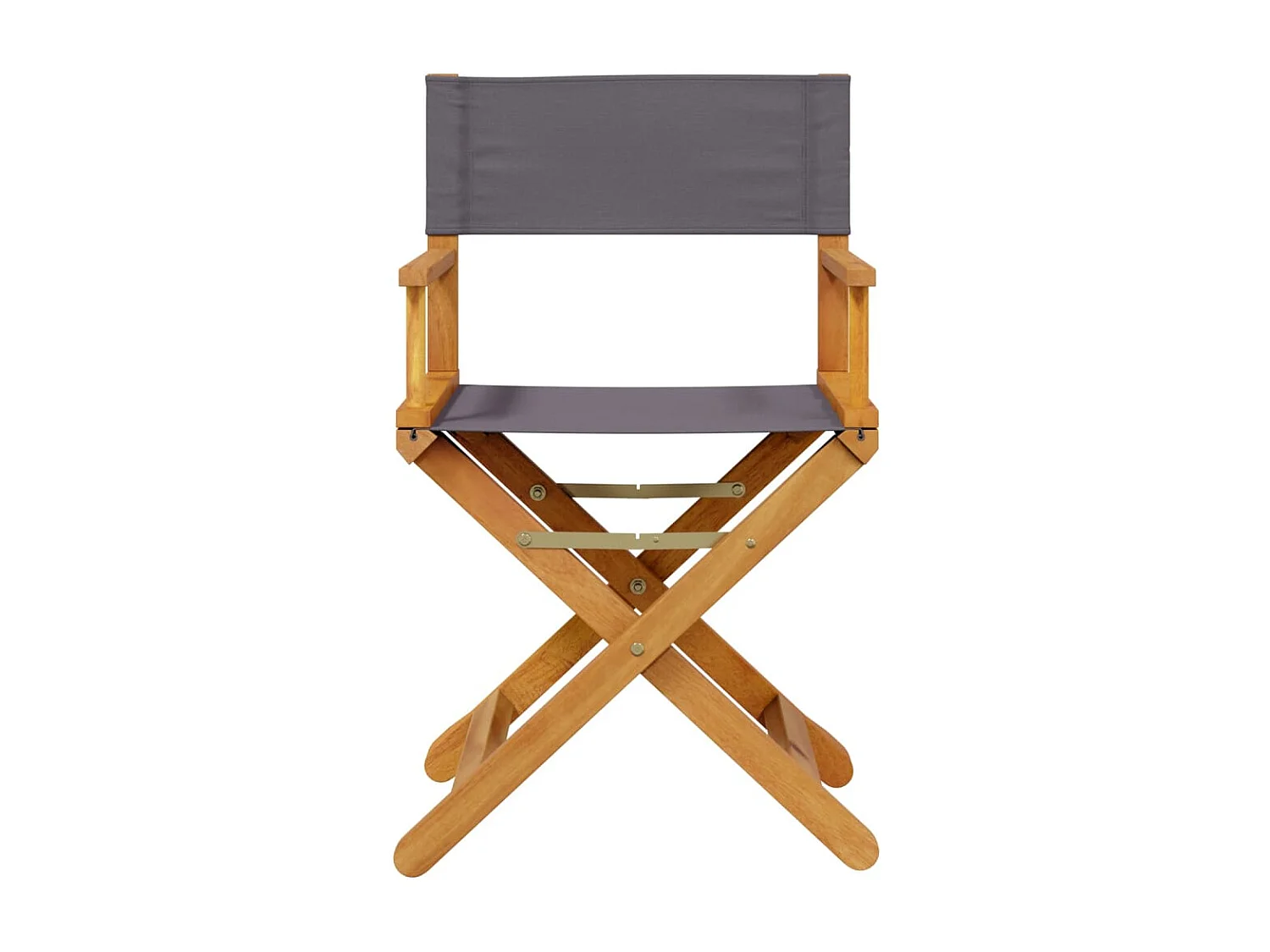 Cadeiras dobráveis para diretor 2 pcs tecido cinzento-escuro