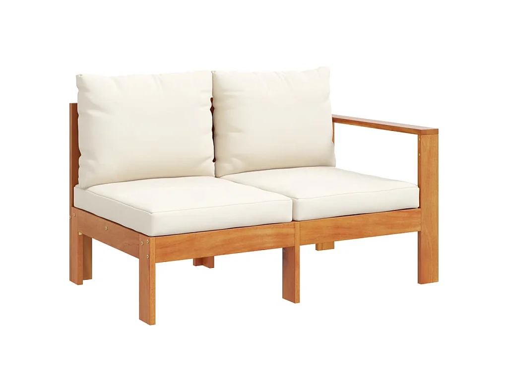 Set Divani da Giardino 4pz con Cuscini Legno Massello di Acacia