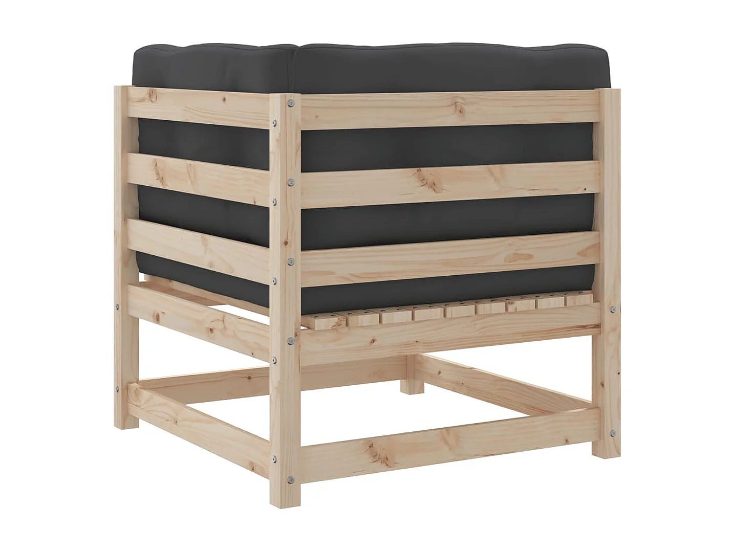 Set Divani Giardino 5 pz con Cuscini in Legno Massello di Pino