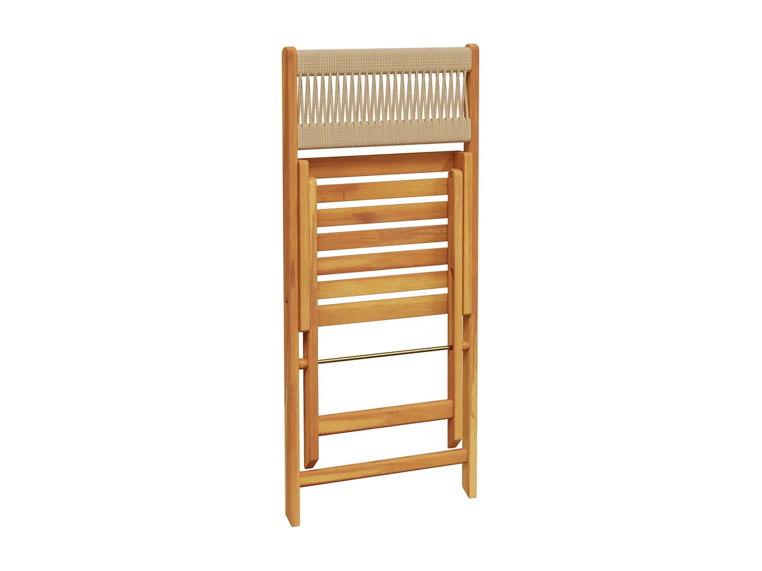 Bistrostoelen 2 st massief acaciahout en touw beige