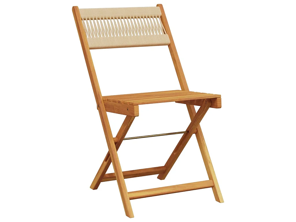 Bistrostoelen 2 st massief acaciahout en touw beige