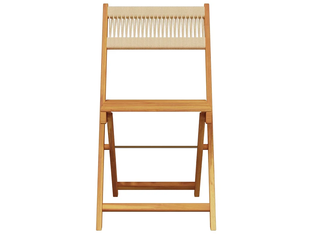 Bistrostoelen 2 st massief acaciahout en touw beige