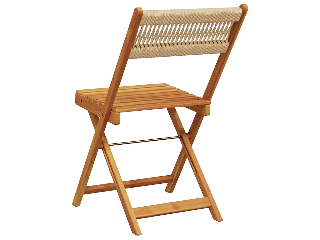 Bistrostoelen 2 st massief acaciahout en touw beige