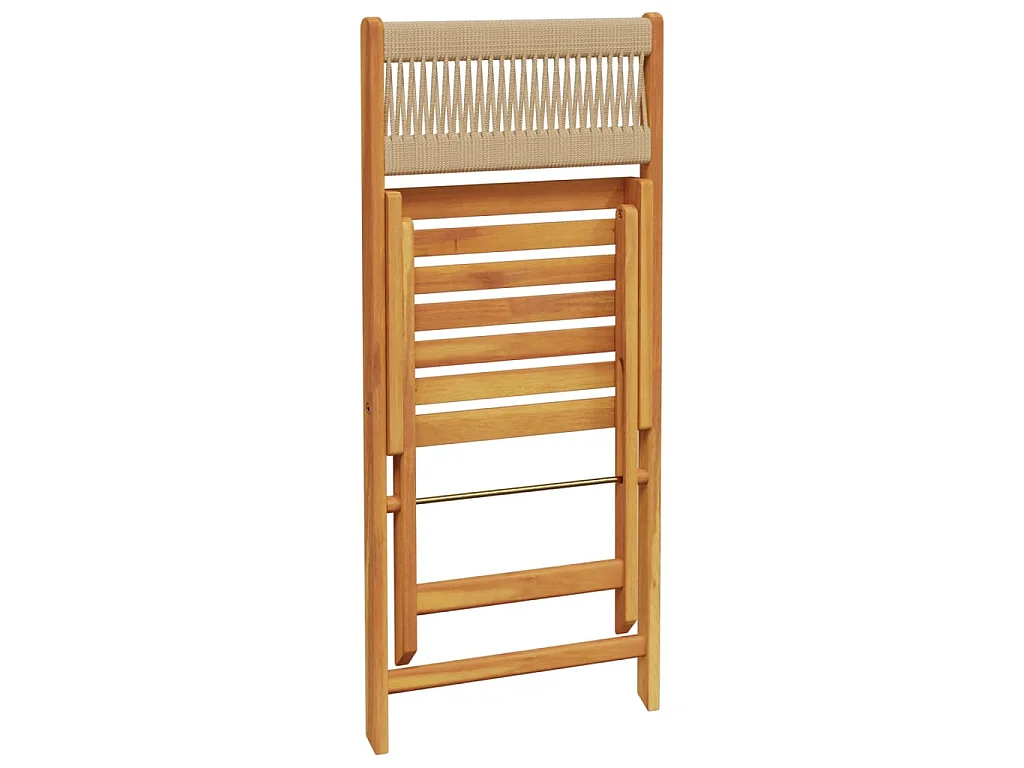 Bistrostoelen 2 st massief acaciahout en touw beige