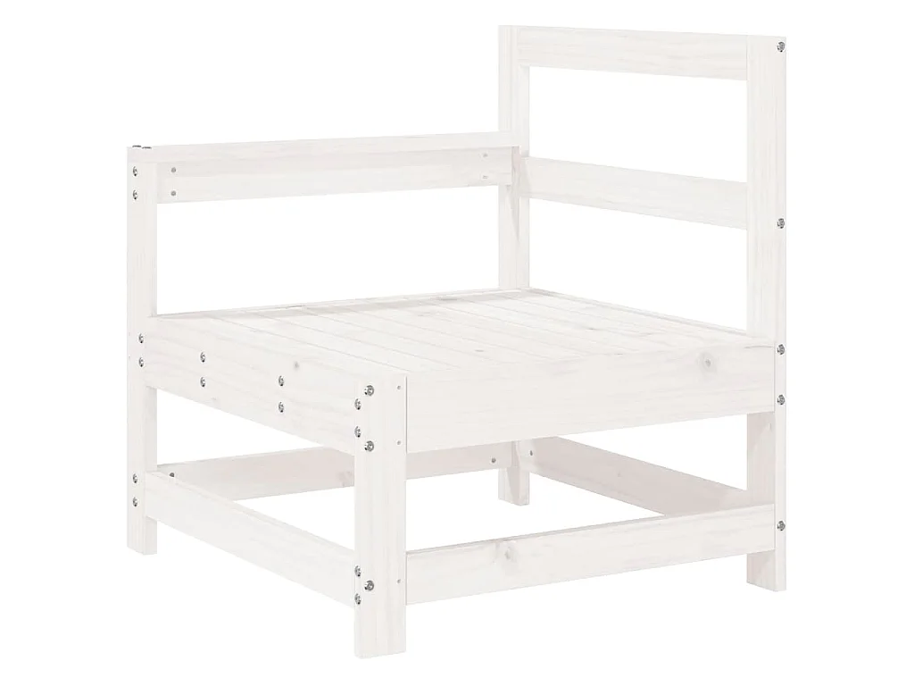 6-delige Loungeset massief grenenhout wit