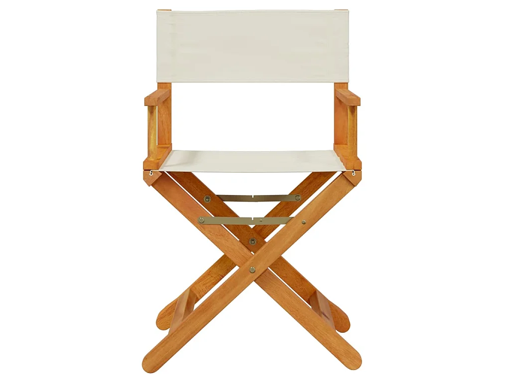 Regisseursstoelen 2 st inklapbaar stof crèmewit