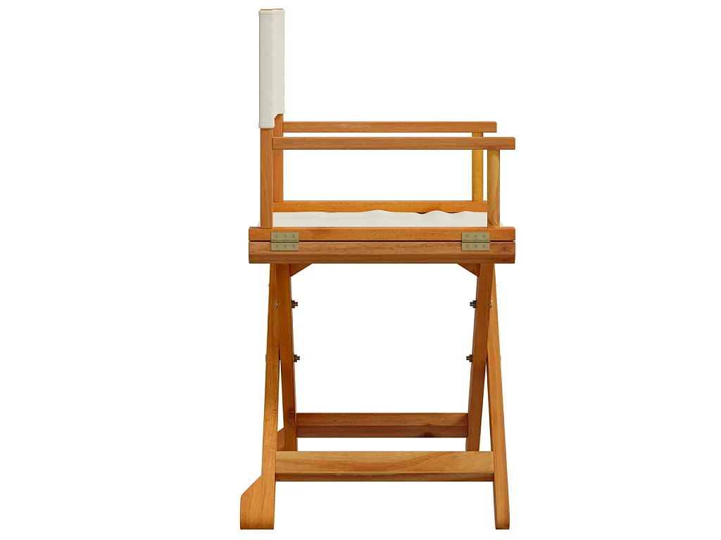 Regisseursstoelen 2 st inklapbaar stof crèmewit