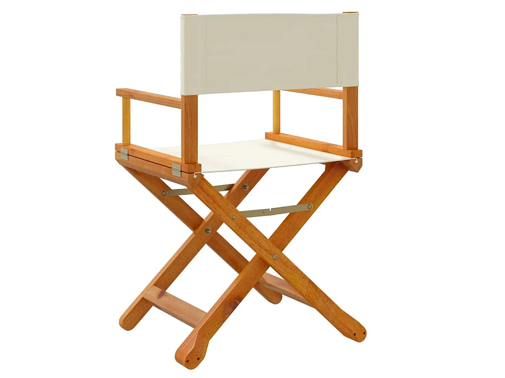 Regisseursstoelen 2 st inklapbaar stof crèmewit