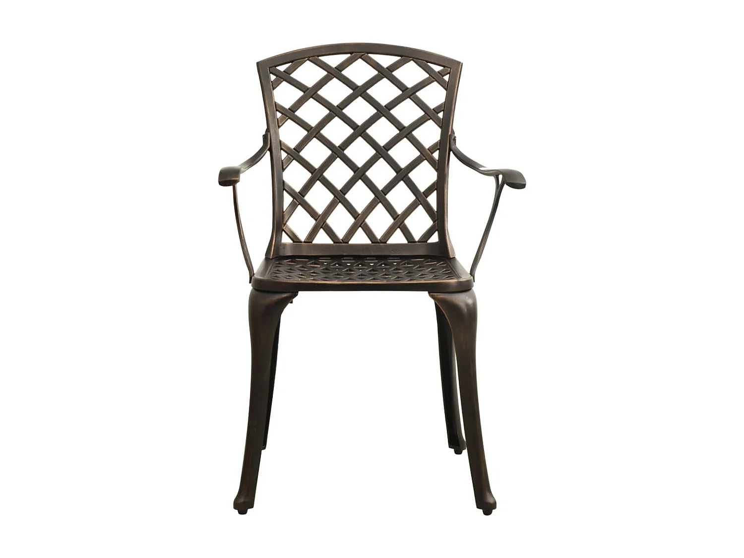 5 pcs conjunto de jantar para jardim alumínio fundido bronze