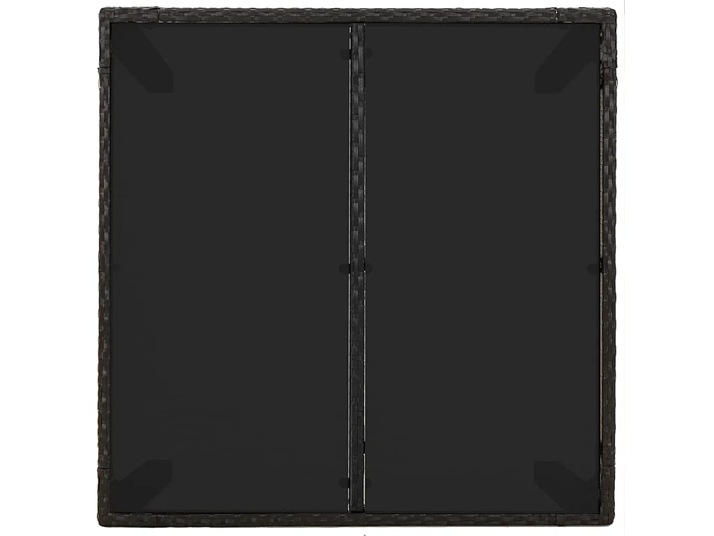 Ensemble à manger de jardin avec coussins 3 pcs Noir