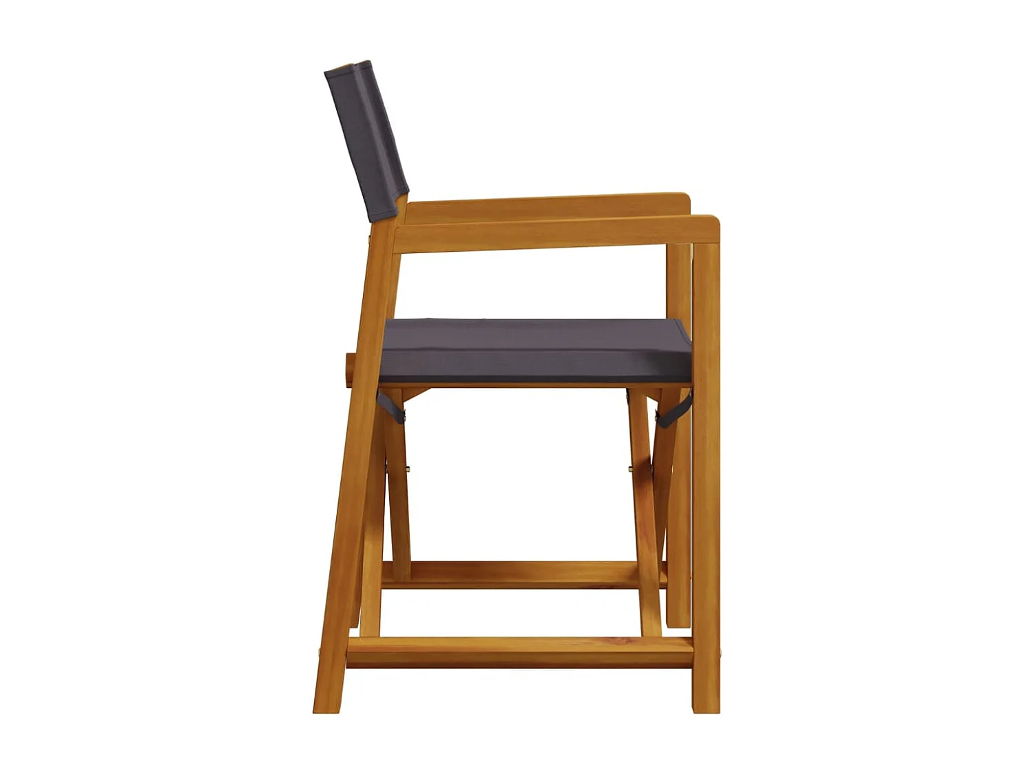 Chaises de réalisateur pliables lot de 2 gris foncé tissu