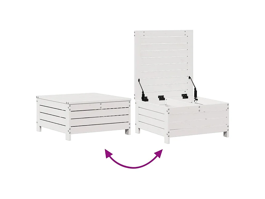 4-delige Loungeset met kussens massief grenenhout