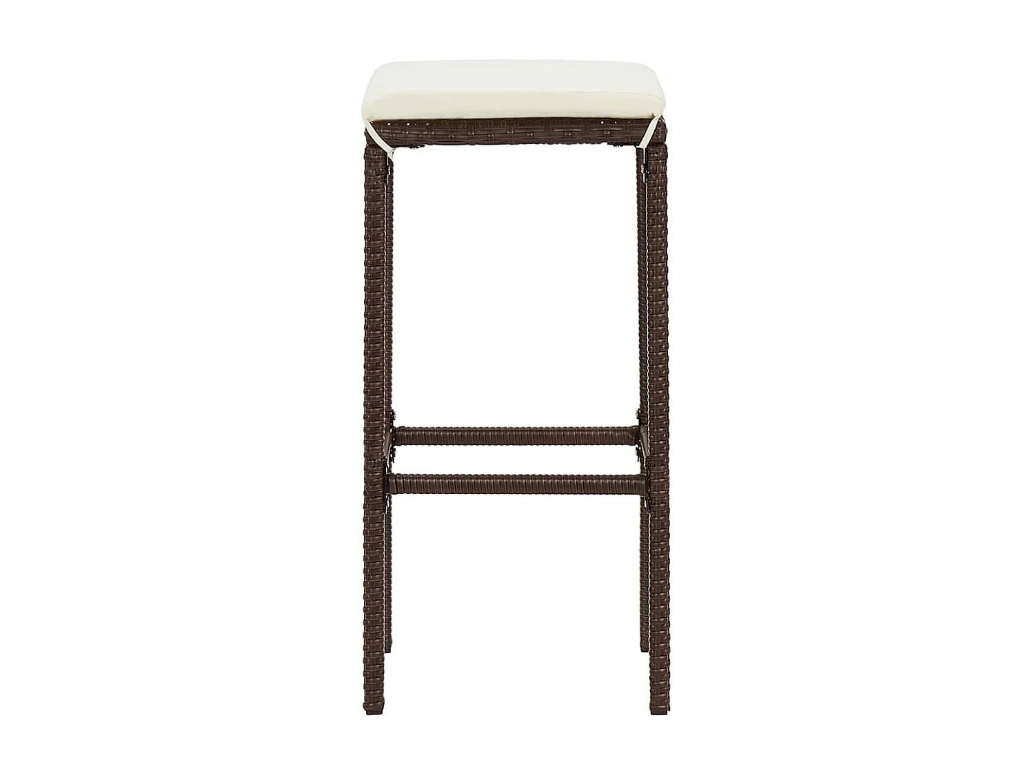 7-tlg. Gartenbar-Set Braun Massivholz Akazie und Poly Rattan