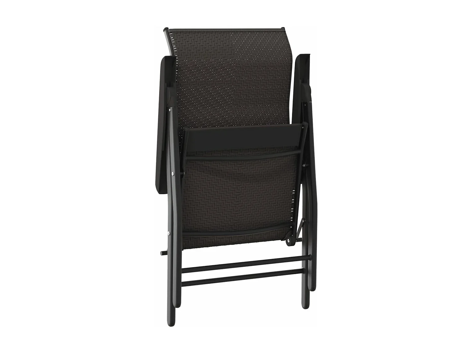 Gartenstühle 8 Stk. Klappbar Schwarz Kaffeebraun Poly Rattan