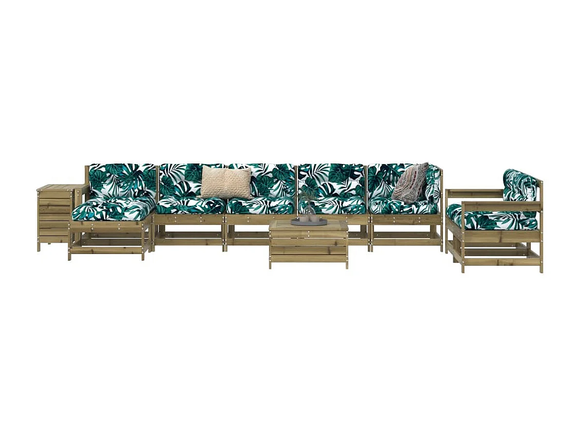 10-delige Loungeset geïmpregneerd grenenhout