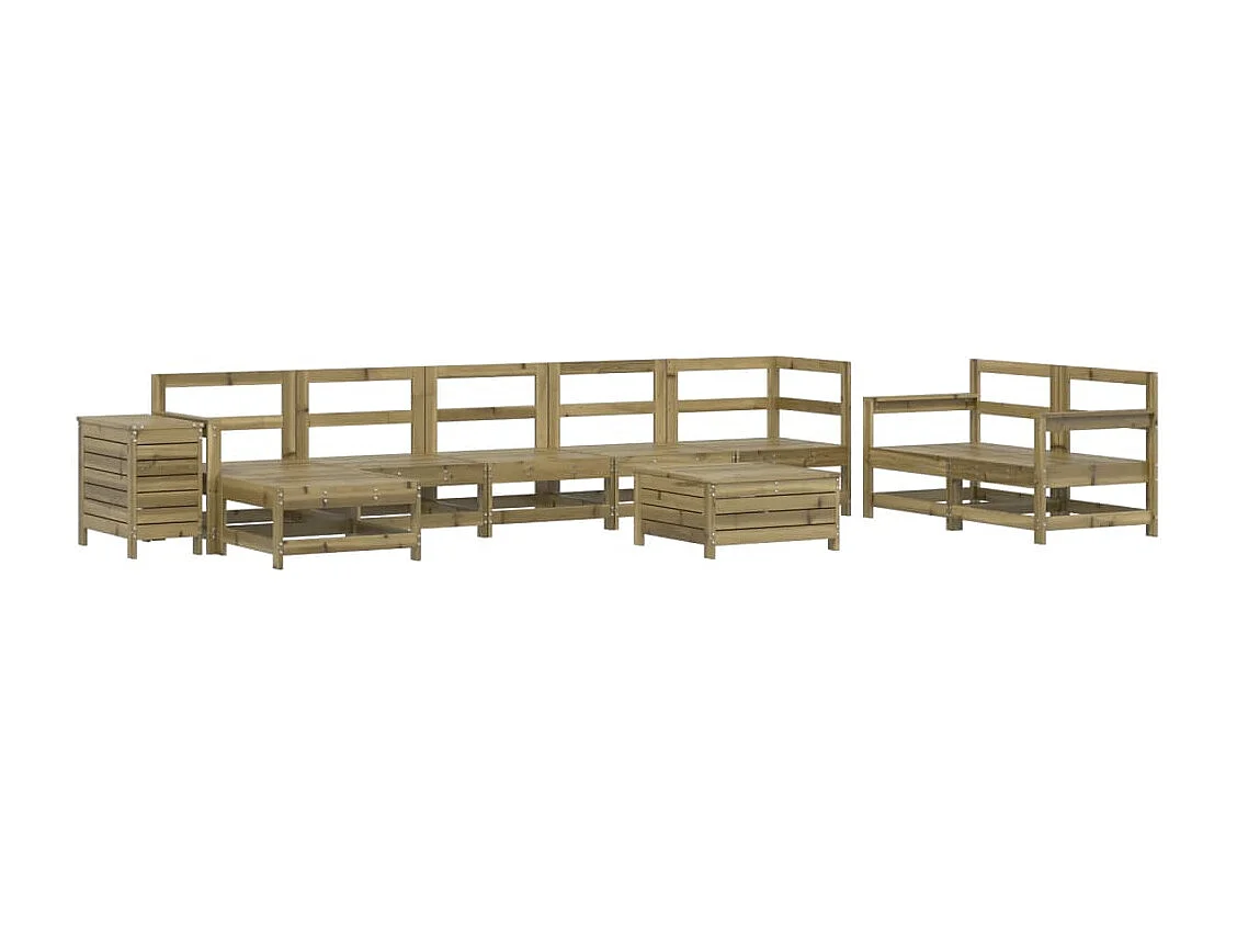 10-delige Loungeset geïmpregneerd grenenhout