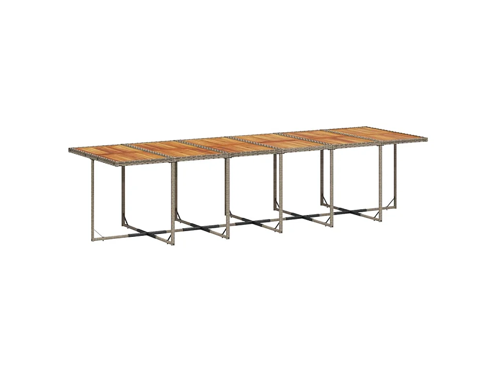 17 pcs conj. de jantar p/ jardim c/ almofadões vime PE cinzento