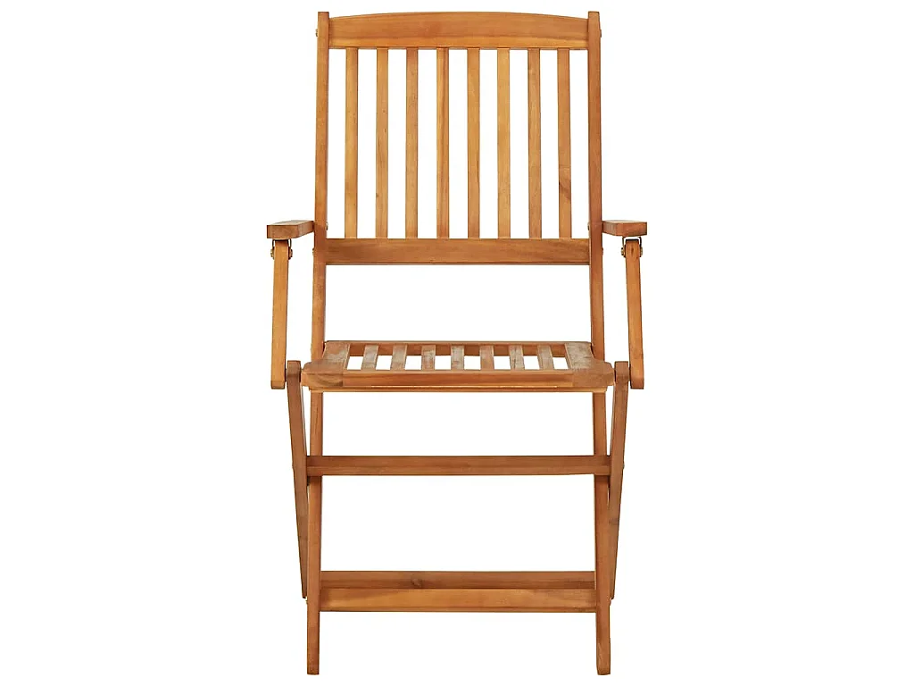 Mesa y sillas bistró plegables 3 pzas madera maciza de acacia
