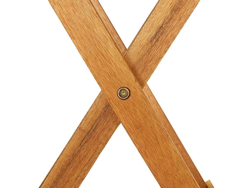 Mesa y sillas bistró plegables 3 pzas madera maciza de acacia
