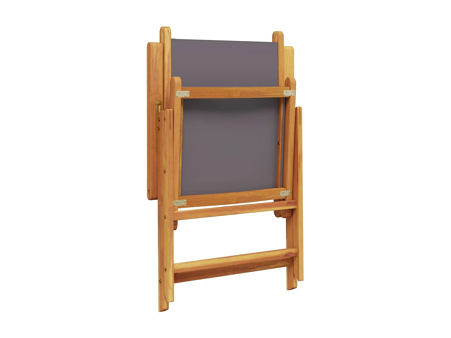 Set de comedor de jardín 7 pzas tela madera maciza antracita