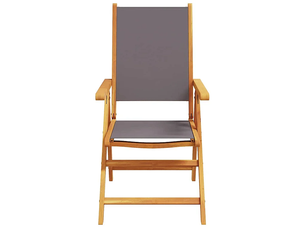 7-delige Tuinset massief hout en stof antracietkleurig