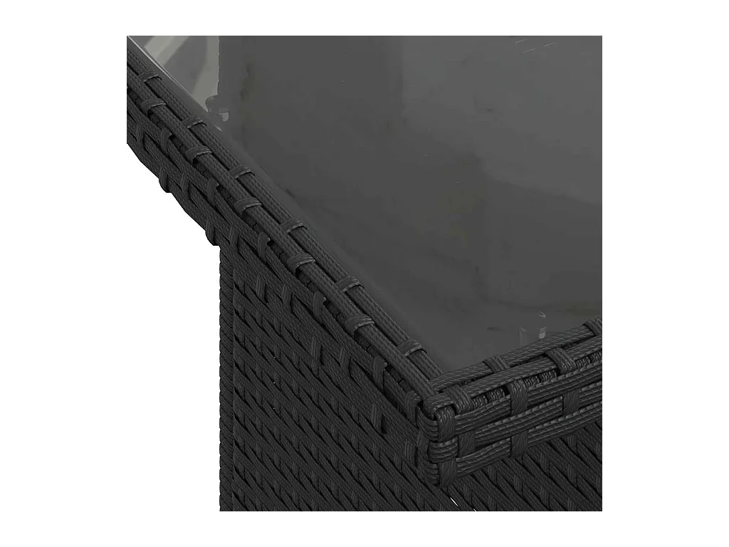 Set Divani da Giardino 11 pz con Cuscini in Polyrattan Nero