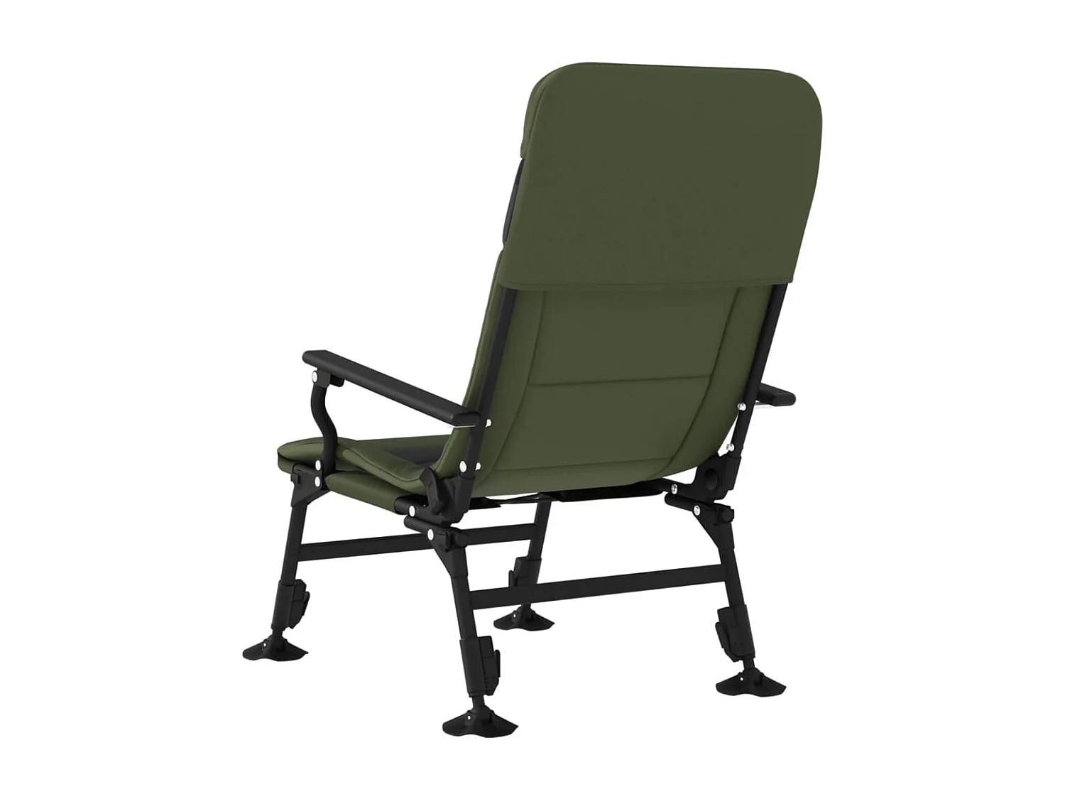 Silla de pesca con reposabrazos plegable verde