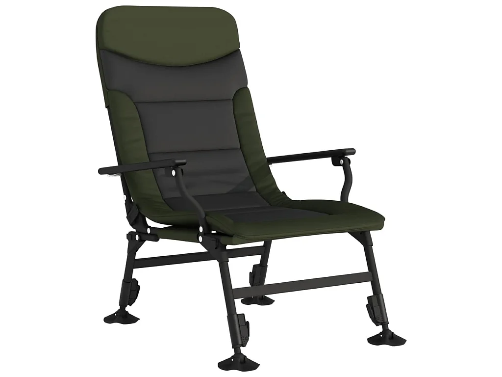 Chaise de pêche avec accoudoir pliable vert