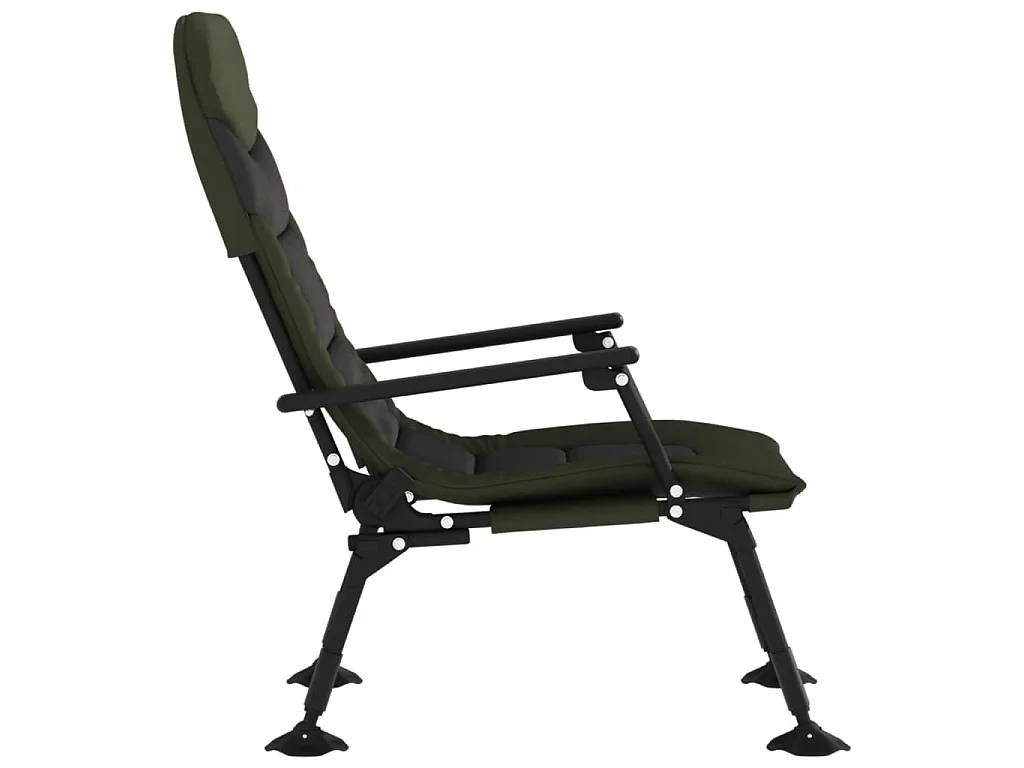 Chaise de pêche avec accoudoir pliable vert