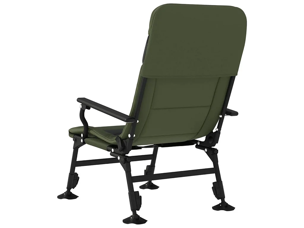 Chaise de pêche avec accoudoir pliable vert