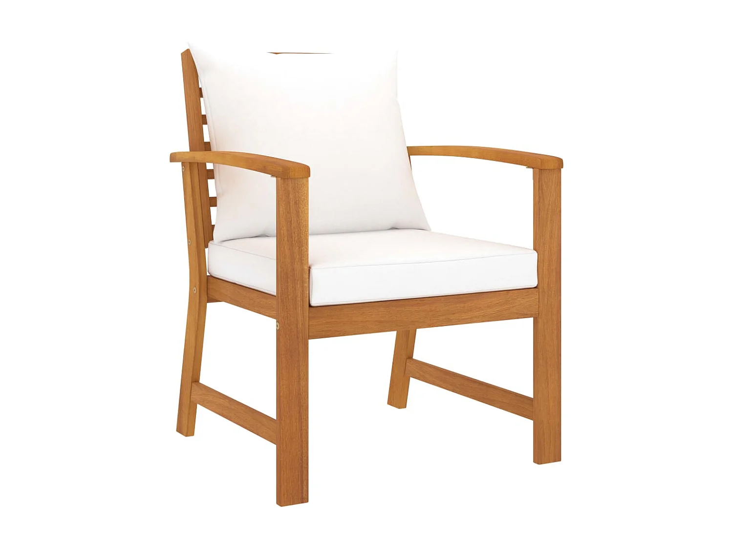 Salon de jardin 5 pcs avec coussin Bois d'acacia solide