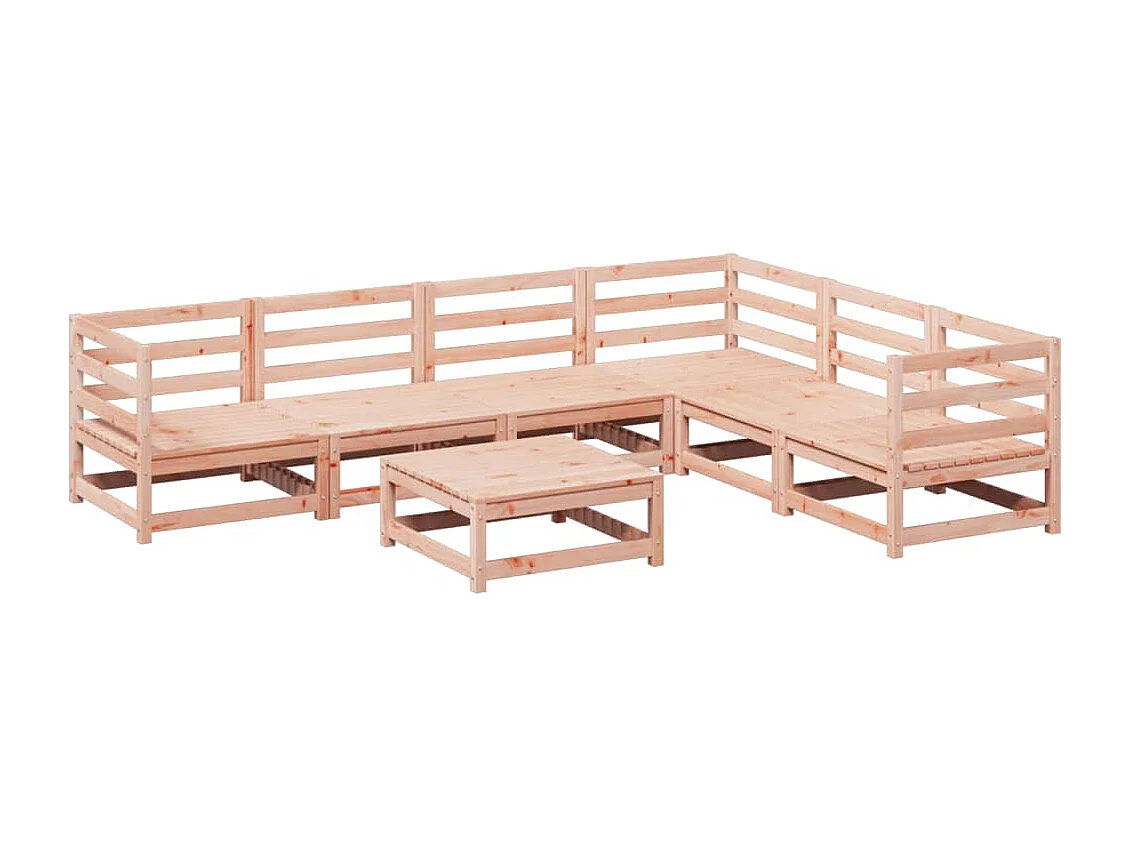 7-delige Loungeset massief douglas vurenhout