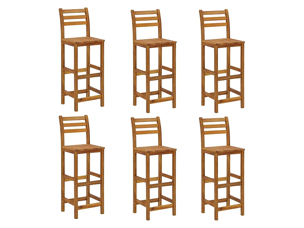 7-tlg. Gartenbar-Set Massivholz Akazie