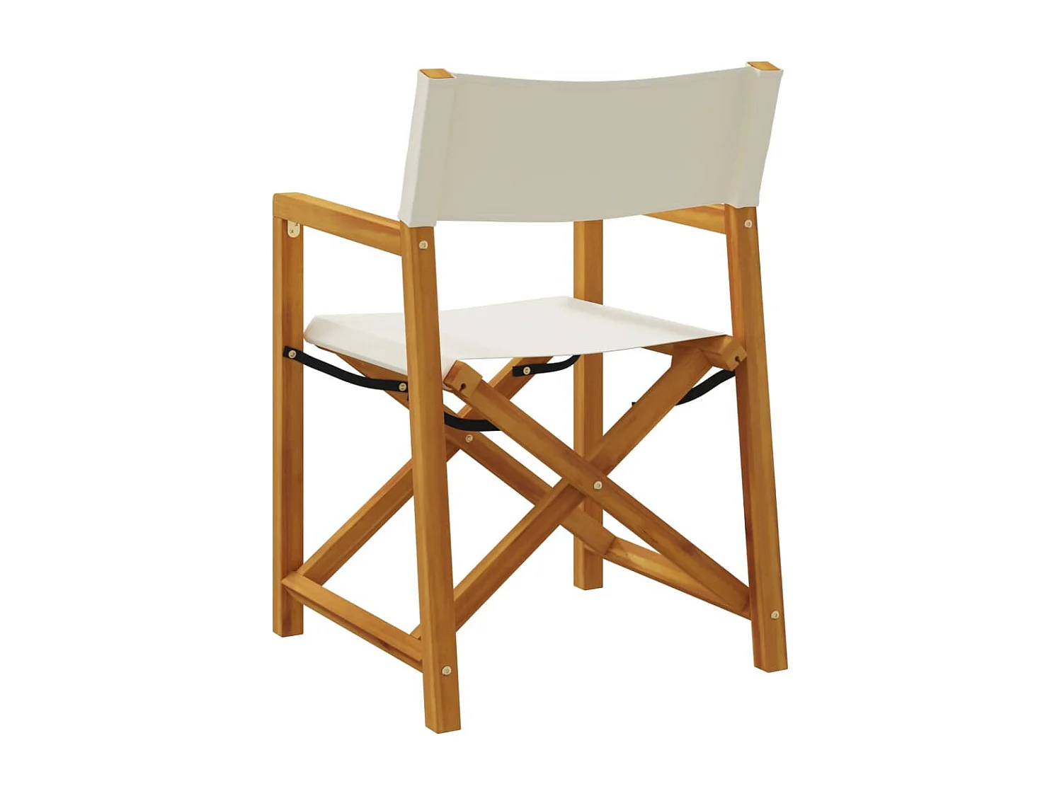 Regisseursstoelen 2 st inklapbaar stof crèmewit