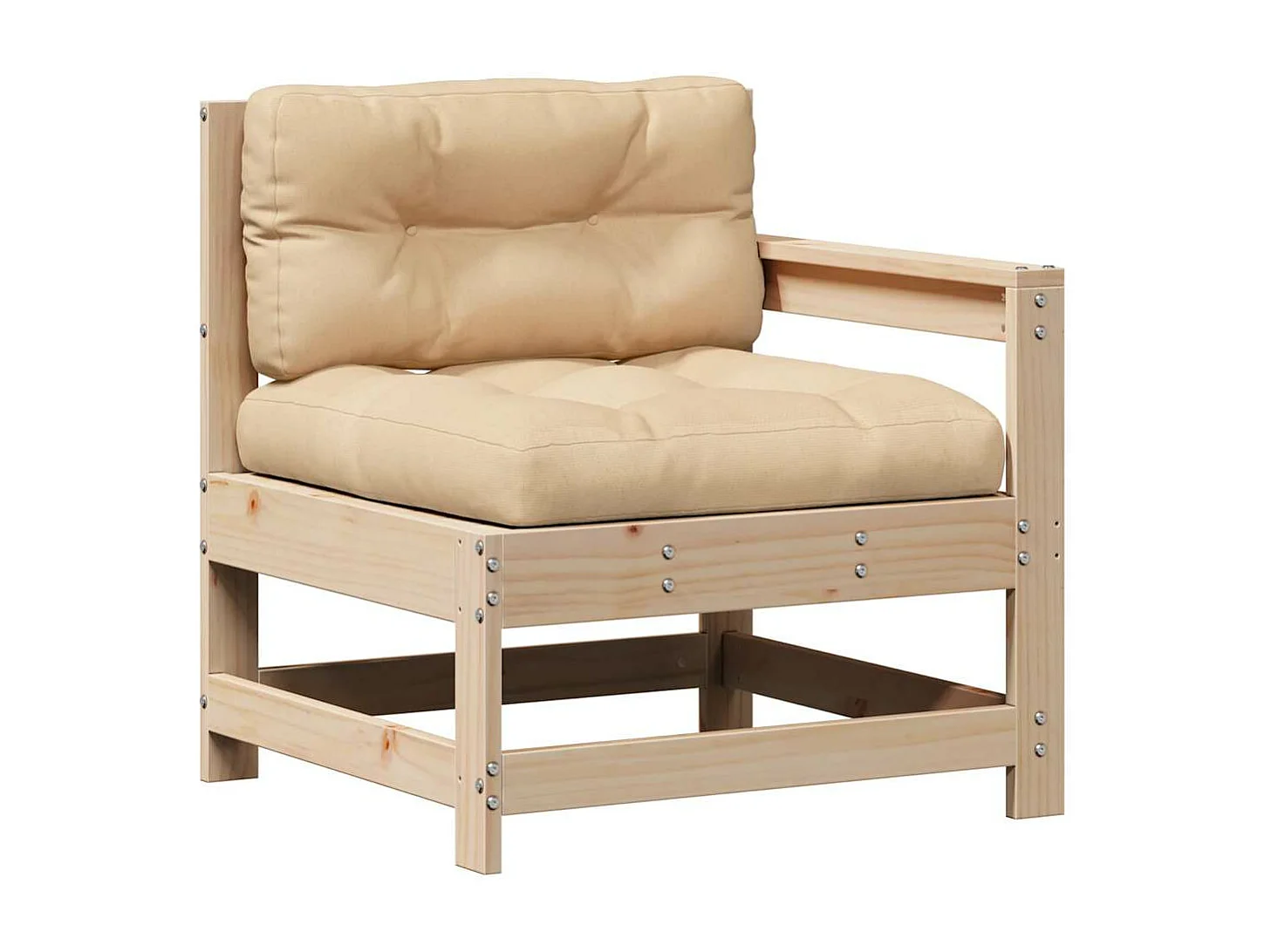 4-delige Loungeset massief grenenhout