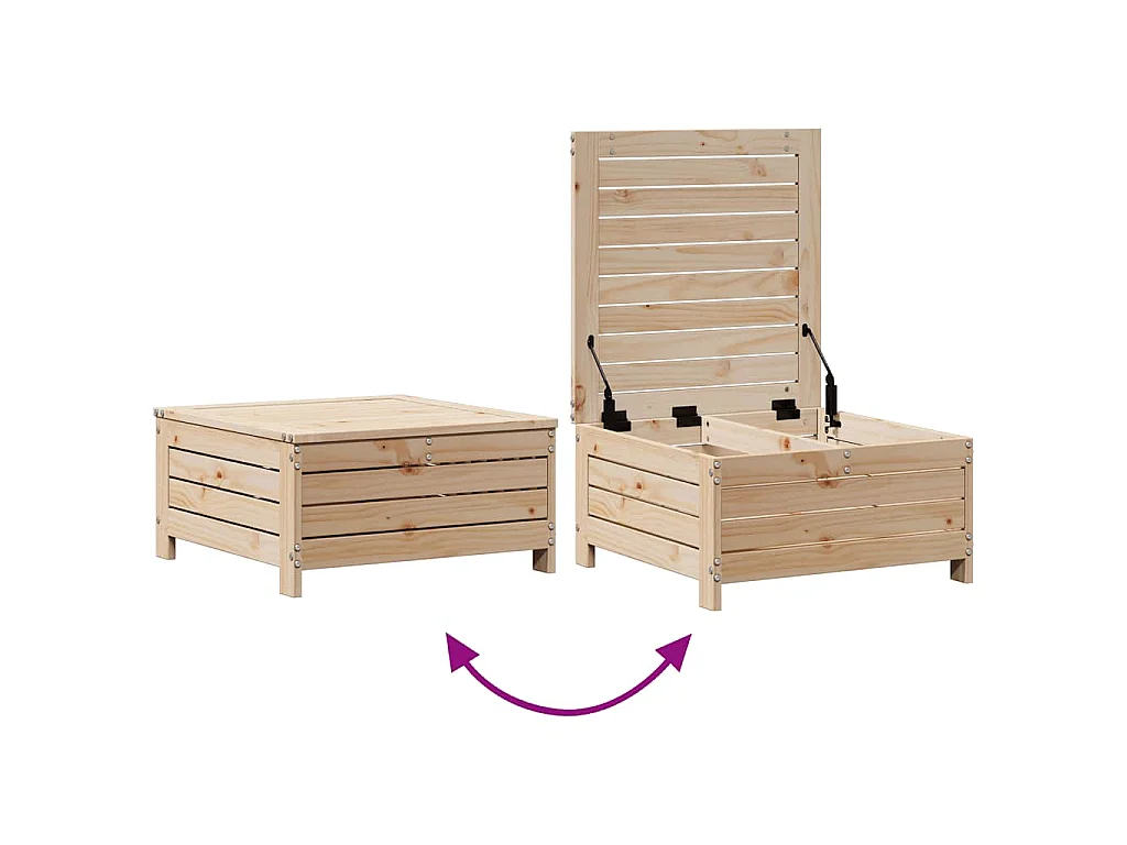 Set Divani da Giardino 4 pz con Cuscini Legno Massello di Pino