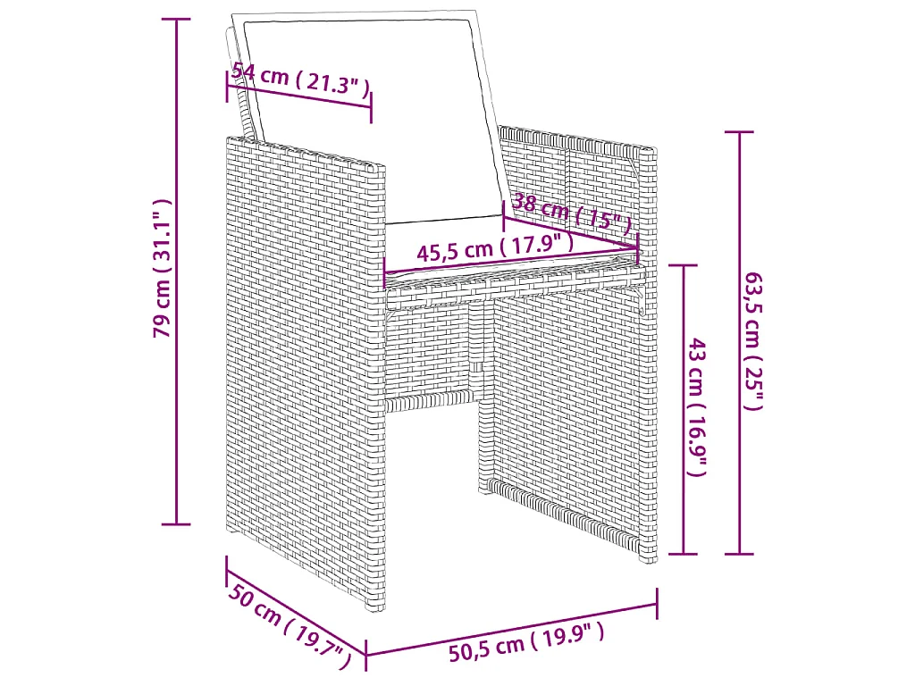 Ensemble à manger de jardin et coussins 9 pcs gris clair rotin